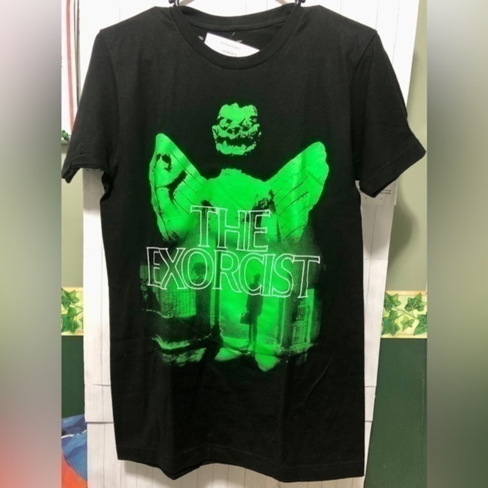 🦜The Exorcist Movie Black Cotton Graphic T-shirt
